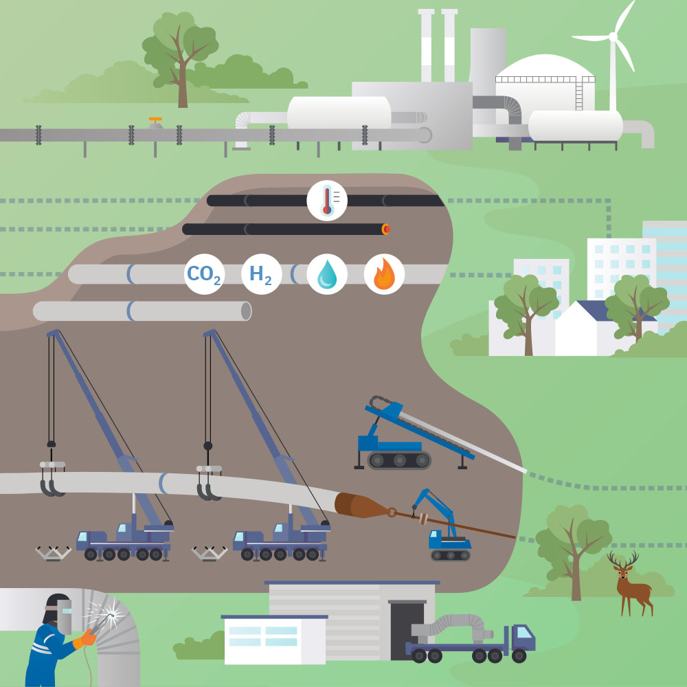 illustratie pipelines & industry • Hanab • Jeanne design • redactionele illustratie laten maken